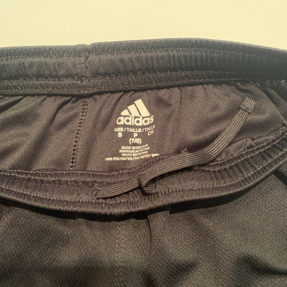 ADIDAS Girl's Three Stripe Black/Pink Shorts - Size: Small 7/8 - Picture 3 of 5